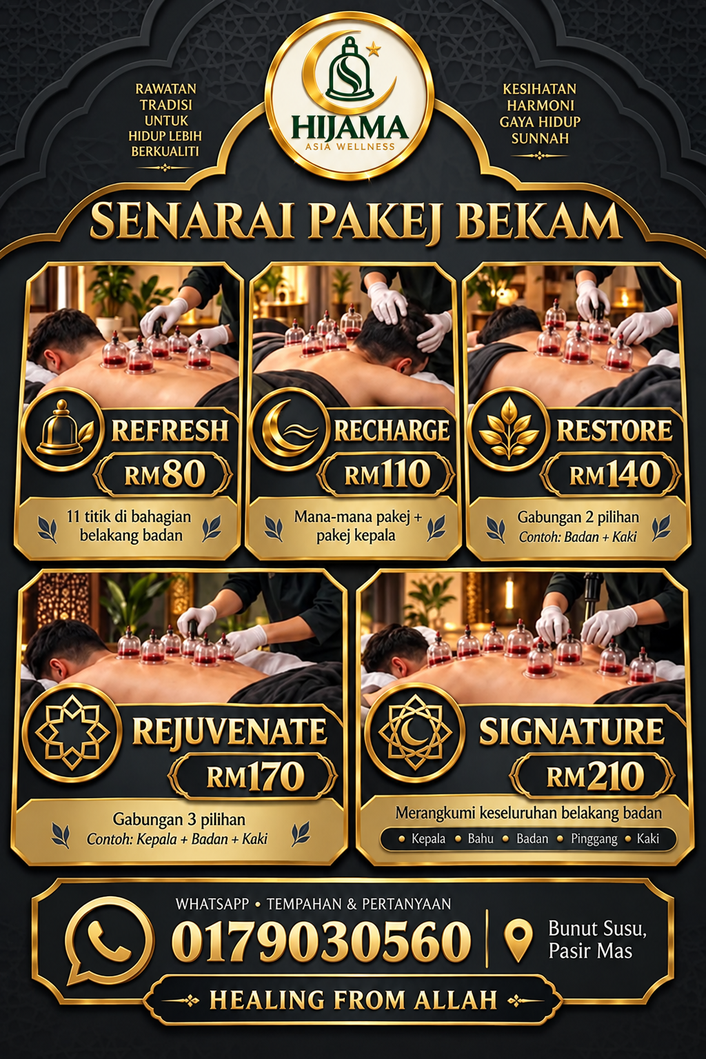 Senarai pakej bekam Hijama Asia Wellness